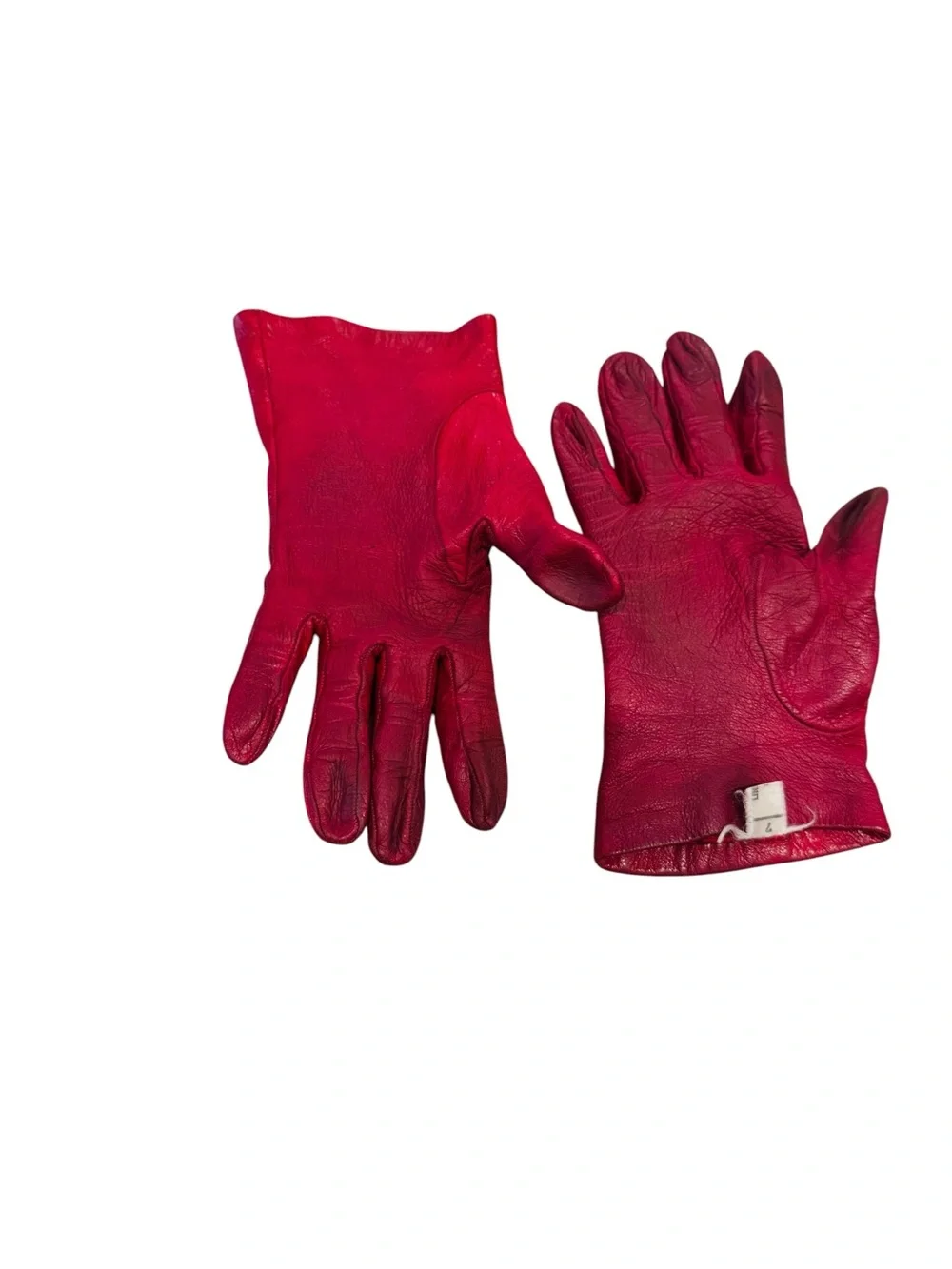 Vintage Classic Red Leather Gloves